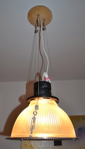 Glass, Pizza plate, plumbing supplies Height: 36"