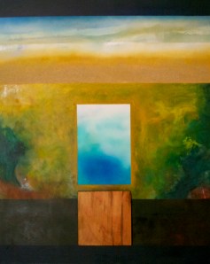 Oil/sand/cedar on canvas 32" x 40"
