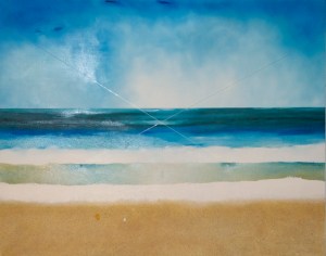 24" x 30" Oil/sand/wire on recycled canvas