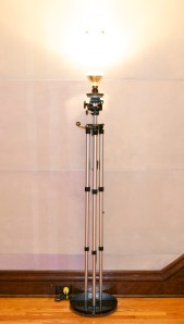 Aluminium camera tripod & glass Height: 63"