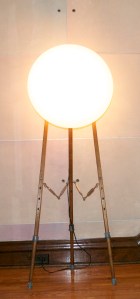 Painter's easel & glass Height: 61"x 20"