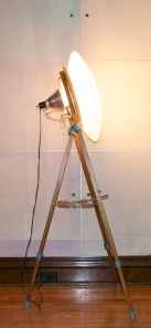 Painter's easel & glass Height: 61"x 20"