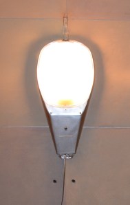 Aluminium & glass Height: 27" Recycled street lamp