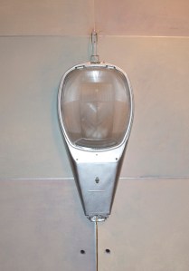 Aluminium & glass Height: 27" Recycled street lamp