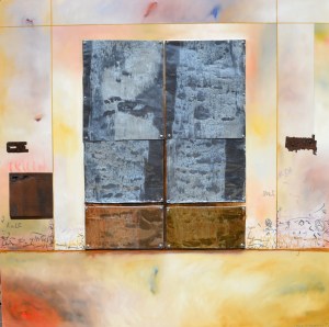 48" x 48" Oil and mixed media